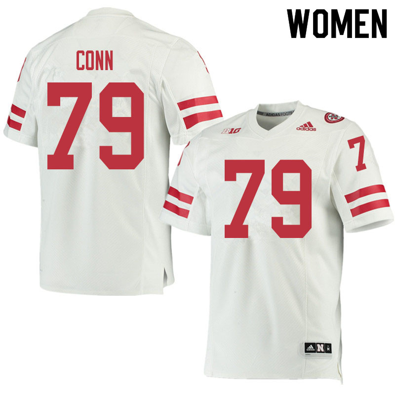 Women #79 Alex Conn Nebraska Cornhuskers College Football Jerseys Sale-White - Click Image to Close